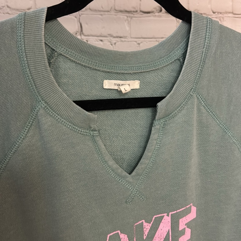 Maurices Blue and Pink "Lake Weekend" "Sunny Days Ahead" Crewneck - Picture 3 of 6